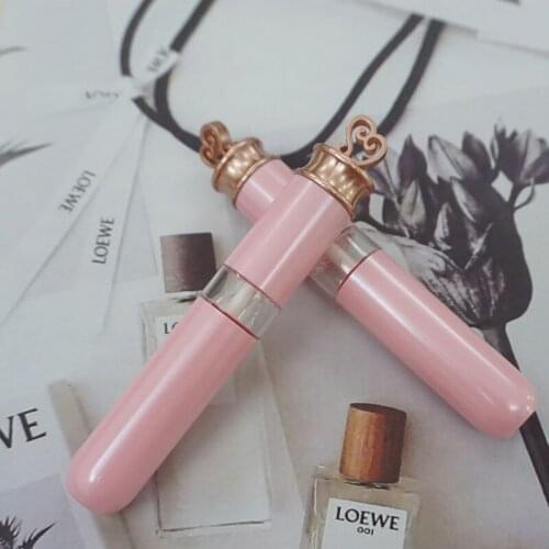 Pink Empty Plastic Lip Gloss Bottle DIY Round Classic Crown Liquid Lipstick Packaging Lipgloss Sample Tube for Girls 200pcs