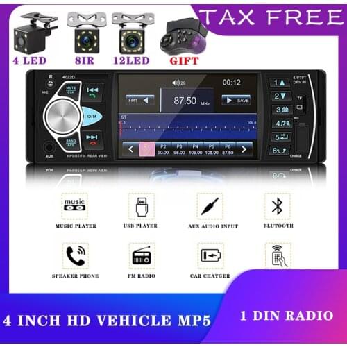 Car radio 1din stereo mp5 mp3 bluetooth radio fm usb autoradio 4.1 Inch Support Rear view Mirrolink Steering Wheel Control 12v
