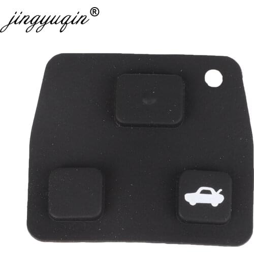 Jingyuqin 2 3 Button Car Remote Key Fob Rubber Pad For Toyota /Avensis /Corolla /Lexus /Rav4 2pcs/lot