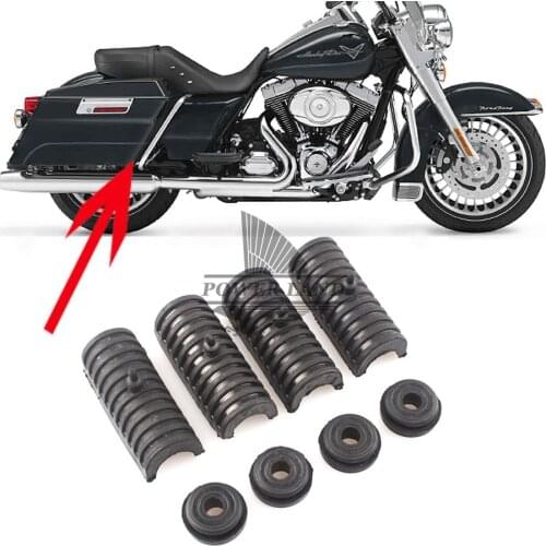 Free Shipping Rubber Grommet+Support Cushion Fit For Harley Davidson Road King Hard Saddlebag Custom NEW
