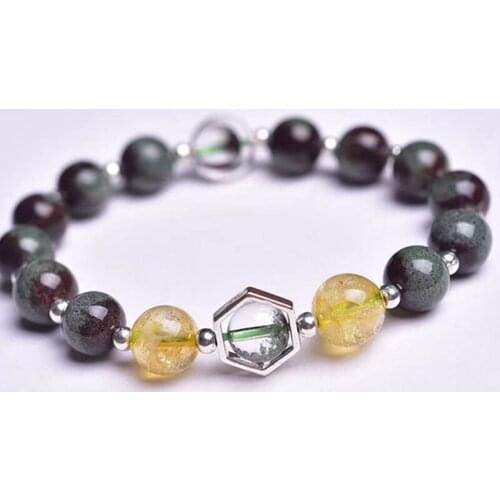 Natural Red Ghosts Crystal Stone Bracelets Beads Size 8mm Lucky for Women Men Women Simple Single lap Jewelry