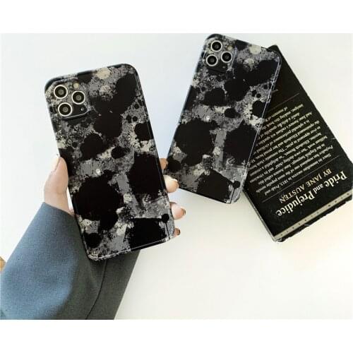 Retro Ink painting wall painting art Japanese Phone Case For iPhone 12 11 Pro Max Xr Xs Max 7 8 Plus 7Plus case Cute Soft Cover