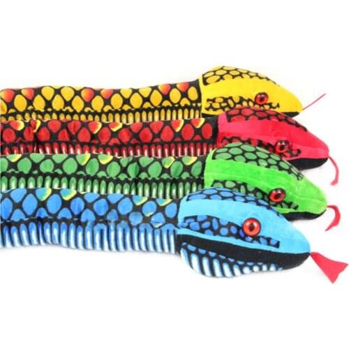 Children Plush Toy color simulation Snake Baby Kids Stuffed Toy Christmas Gift Snake Evil