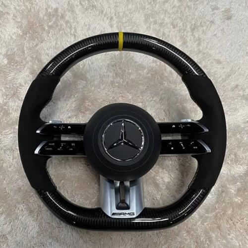 For 2021 Mercedes Benz Range Carbon Fiber amg Steering Wheel with LED Customized