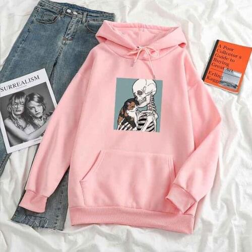 Women Sweatshirt Hoodie Cute Hip hop Kawaii Ullzang Harajuku Korean Funny Top Vintage Dropshipping Tee Print Sweatshirt Hoodie