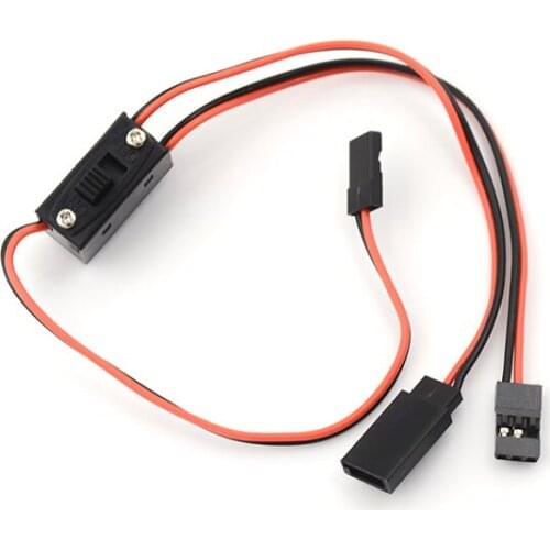 EHBqna 1pc Control Receiver Power Switch Three Interfaces RC Switch Receiver Battery On/Off With JR Lead Connectors Charge Lead