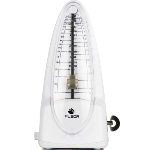 FLEOR White Mechanical Metronome Guitar Pendulum Metronome Bell Ring Rhythm for Guitar Bass Piano Violin Accessories