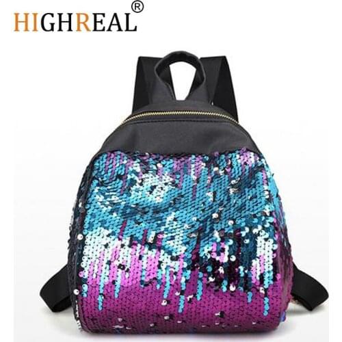 HIGHREAL Women's Backpacks With Sequins