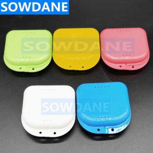 20 pcs Dental Retainer Denture Storage box partial denture Bath case orthodontic small teeth box PP box with hole
