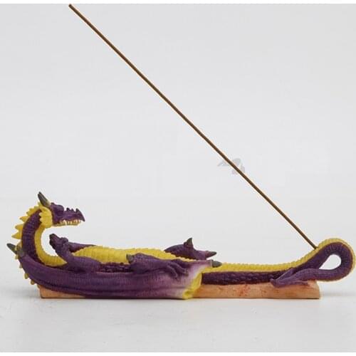 CREATIVE DRAGON INCENSE SEAT ART SCULPTURE DRAGON ANIMAL FIGURINE RESIN CRAFTS STATUE HOME DECORATION BIRTHDAY GIFT R4953