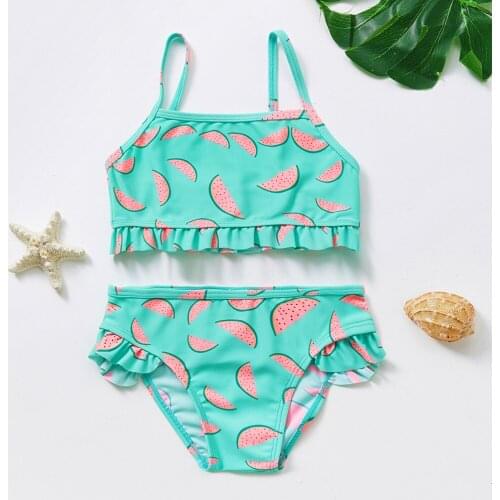 2~8Year Toddler Baby Girls Swimsuit Watermelon print Girls Swimwear Kids Swimwear High quality Swimming suit for Kid girls