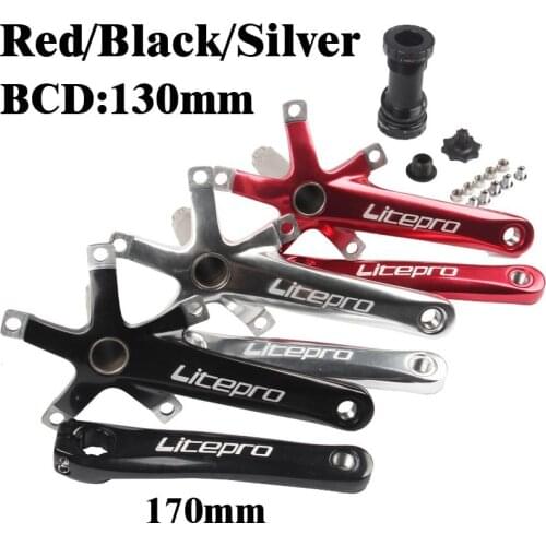 Litepro Foldable Bike Crank CrankSet Aluminum Alloy 170 mm BCD 130mm Folding Bike Crankset Cycling Bike Parts