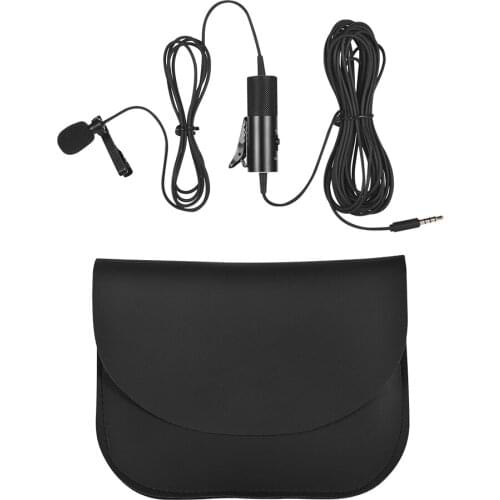 Mini Lapel Lavalier Clip-on Microphone EY-510S Wired Condenser Mic for iPhone iPad Android Mobile Phone DSLR Camera PC Laptop