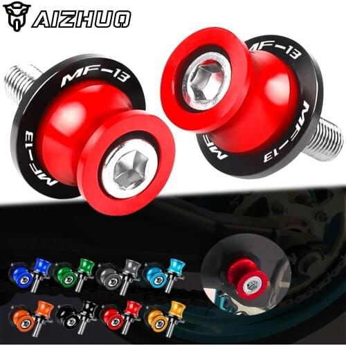 Motorcycle Accessories 8MM Swingarm Spools Stand Screws FOR HONDA MF13 2018 CNC Aluminum MF 13 Screw With LOGO 1 Pair