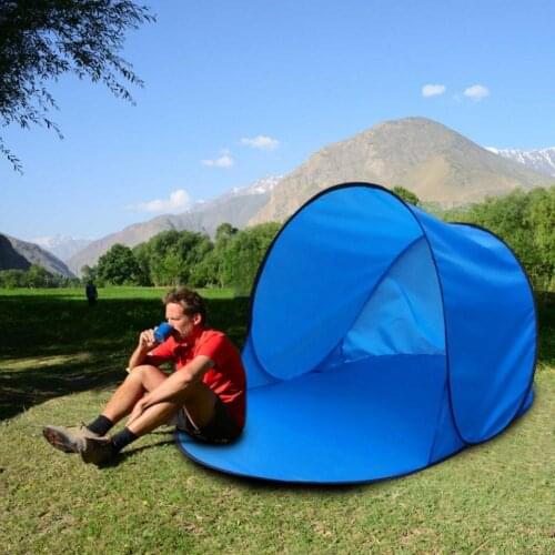 New Automatic Outdoor Camping Tent Anti UV Beach Tent Single Layer Ultralight Pop Up Tent Summer Sea Sun Shelters Awning Sunshad