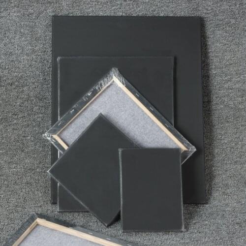 New Square Black Blank Canvas Wooden Frame Wall Hanging Frame Crafts For Watercolor Oil Acrylic Painting Painting Art Supplies