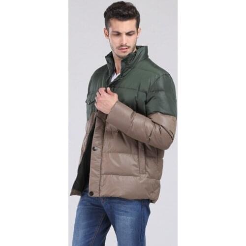2016 parka men Mens down coat winter down jacket winter stand-up collar warm white duck