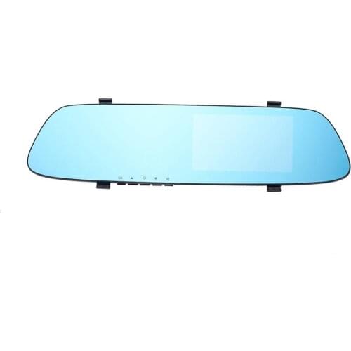 720P Front 160 Degree Dash Camera Rear 140 Degree Wide Angle earview Mirror Dash Cam With 4.3" Screen Superior Night Mode Advan