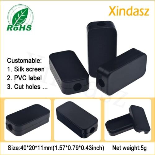 XD0104093 10pcs/Lot)40*20*11mm China plastic enclosure electronics plastic outlet box plastic enclosures
