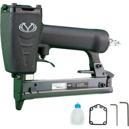 425K Pneumatic Nail Gun Woodworking Iron Woven Rattan Furniture Aluminum Tube 6MM Narrow Crown Stapler Rivet Tool 10-25MM Nail