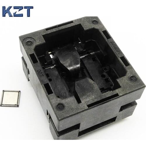 QFN56 MLF56 WLCSP56 Burn in Socket Pogo Pin Probe Test Socket Pitch 0.35mm IC Body Size 6x6mm Open Top Flash Adapter