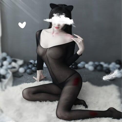 Sexy Sleepwear Women Lingerie erotic Babydoll BODYSUIT Mesh Floral Body Stocking Temptation Teddy Catsuit Nightwear Porn product
