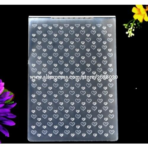 Heart Plastic Embossing Folder For Scrapbook DIY Album Card Tool Plastic Template 10.5x15cm 8070521