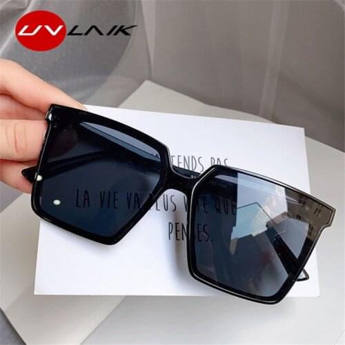 UVLAIK Square Oversized Sunglasses Women Men Luxury Brand Designer Vintage Gradient Sun Glasses Big Frame Eyewear UV400