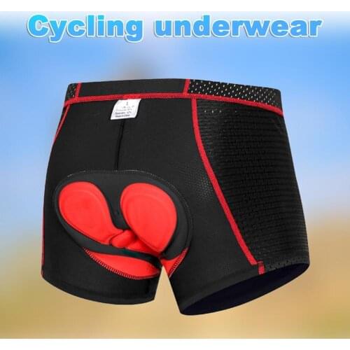 Mens Fashion cycling briefs thickened silicone printed cushion breathable high elasticity thin black shorts cycling accessories