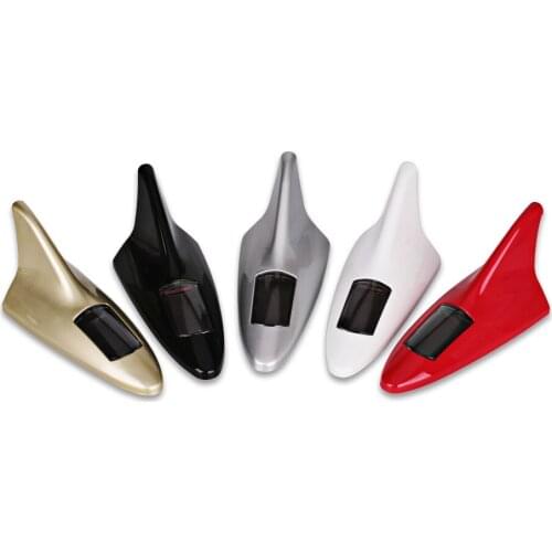 Waterproof Car Auto Shark Fin Antenna Style Warning Tail Light Flash 8-LED Solar Power Antenne voiture Auto Accessories