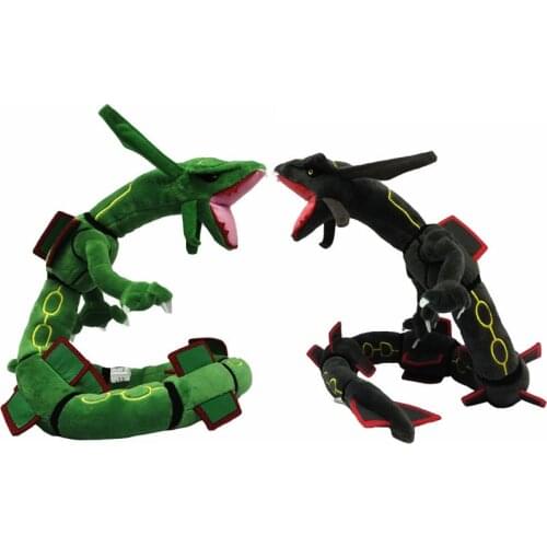 31.5"/ 80CM Green Black Rayquaza Doll Anime Collectible Plush Dolls Stuffed Animals Best Gifts Soft Hot Toys Free Shipping