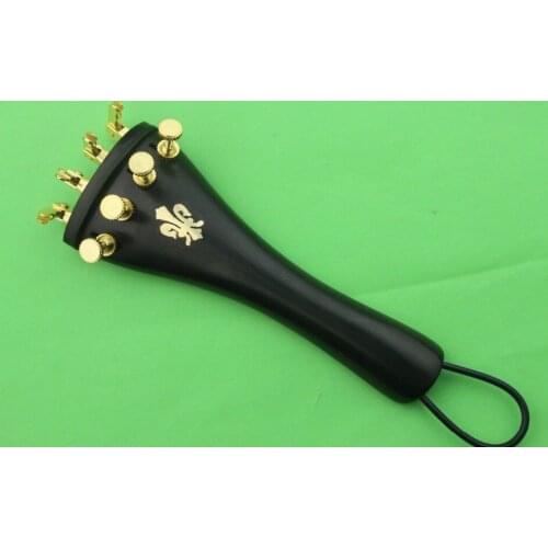 10 sets ebony 4/4 violin Accessories tailpiece. golden fine tunres