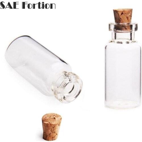 10pcs/lot Mini Stopper Glass Bottles DIY Decorative Glass Bottles Vials Small Tiny Glass Bottles With Corks Decor MNP5453