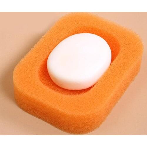 2 Pieces Water Absorption Sponge Soap Dish Leachate Soap Tray Draining Holder Bathing Rest Room Dispenser Home Hotel