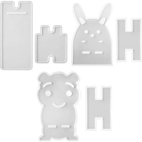 3 Pcs Cellphone Stand Resin Moulds,Phone Holder Epoxy Mobile Phone Bracket Mould for DIY Crafts Making Table Home