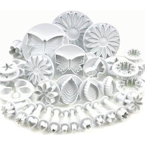 33 pcs Icing Plungers Cookie Cutters Sugarcraft Cake Decorating Moulds Tools