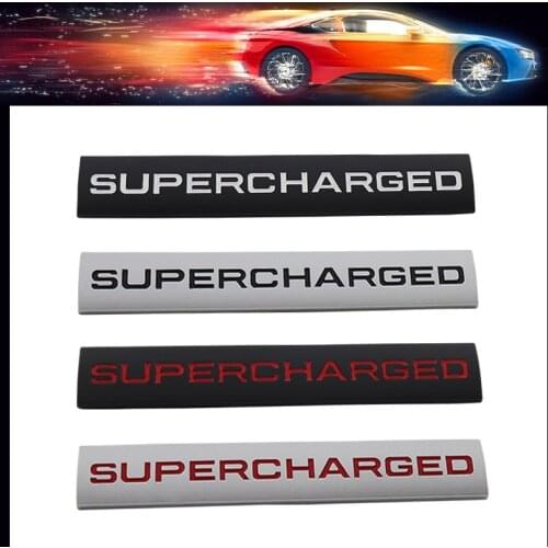 3D Supercharged car Hood Fender trunk Rear Bonnet Decal Emblem Badge Sticker for Ranger Rover L405 Sport Freelander Evoque Vogue