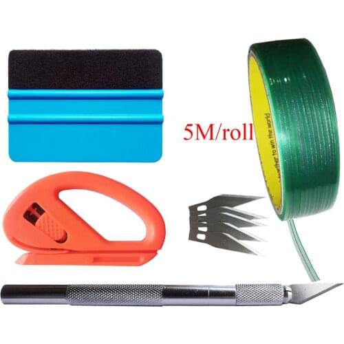 5M Knifeless Car Styling Cutting Tape Finishing Line Vinyl Wrap Squeegee Cutter Sculpture Graver For Pinstriping Detailing K112