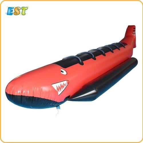 8 Seats inflatable shark design boat inflatable banana boat water inflatable float for sale