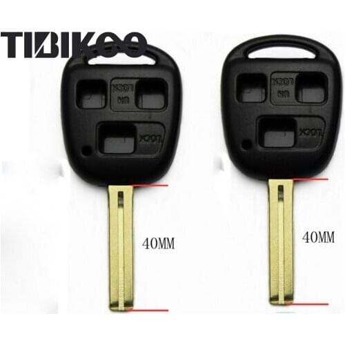 3 Buttons Remote Key Shell For Toyota Replacement FOB Key Blanks Case With TOY48 Short Blade