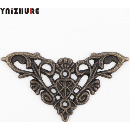 Zinc Alloy Wooden Box Coner,Wine Box Protector,Embellishment Findings Triangle Corners Antique Bronze Hollow Pattern,4Pcs