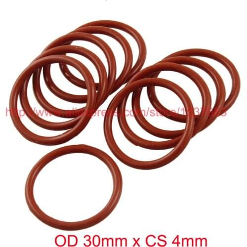 OD 30mm x CS 4mm silicone rubber gasket sealing o-ring o ring