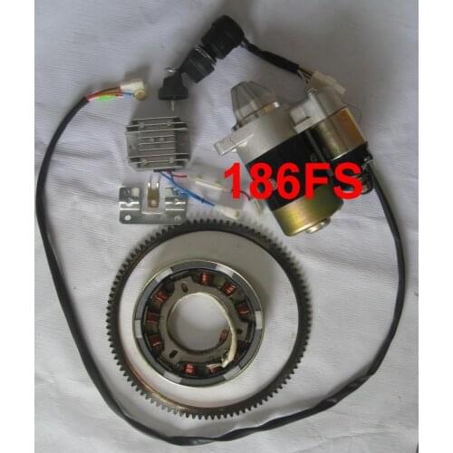 Fast Ship diesel engine 186FS 188FS Tiller Cultivators A full set of electric starting suit for kipor kama Chinese brand