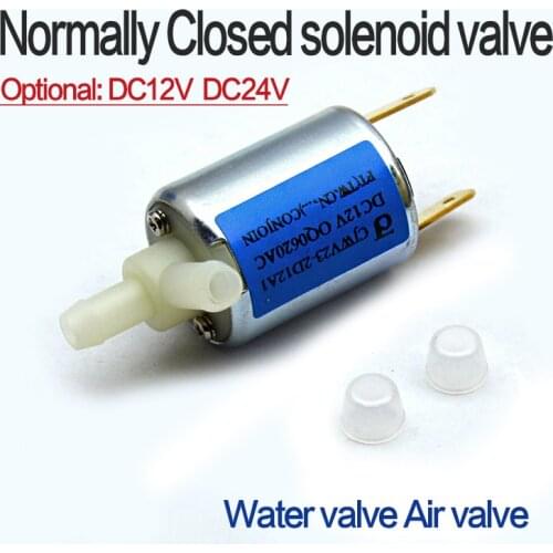 Air water valve DC12V24V Solenoid valve Mini electric valve Discouraged valve Normally Closed Use fluid viscosity