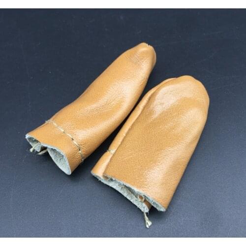 2Pcs Leather Finger Cots Felting Needle Tool For Finger Thimble Cover Protection DIY Wool Felting Random Color