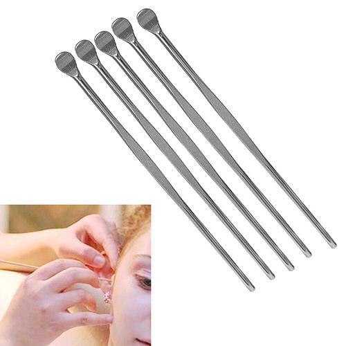 5 Pcs Stainless Steel Ear Pick Wax Curette Remover Cleaner Care Tool Earpick Ear Cleaner Spoon Care Ear Clean Tool