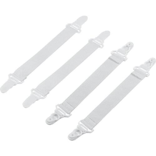 Hot 4Pcs/set White Bed Sheet Mattress Gripper Cover Blankets Grippers Clip Holder Fasteners Elastic Set Bed Sheet Clip Fasteners