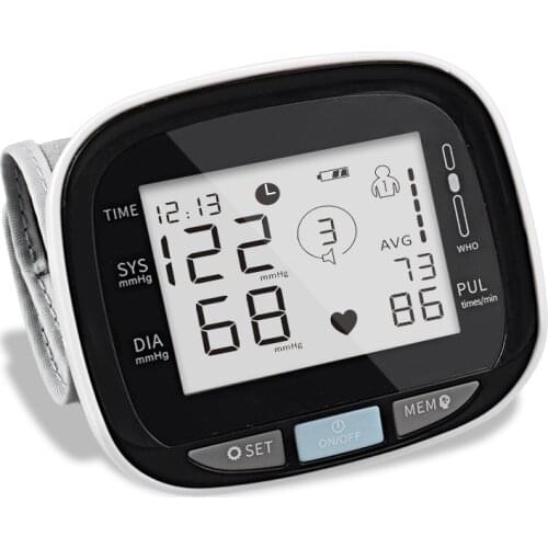Medical Wrist Digital Blood Pressure Heart Rate BP Monitor Tensiometer BP Pulse Rate Meter Manometer Automatic Sphygmomanometer