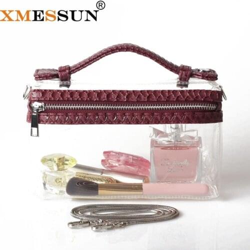 XMESSUN Fashion Clear Clutch Bag Transparent Totes Crossbody Bag Women Make Up Pouch Luxury Designer Handbags 2020 Trendy Bag