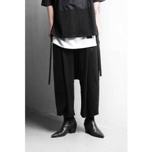 Young mens Retro straight loose casual net red sports pants